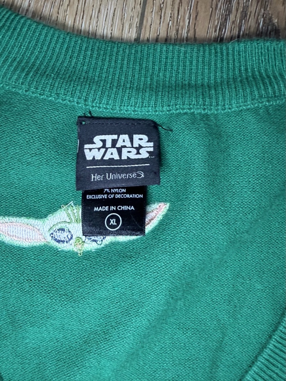 Star Wars Green Grogu Face Button Cardigan - Picture 4 of 4